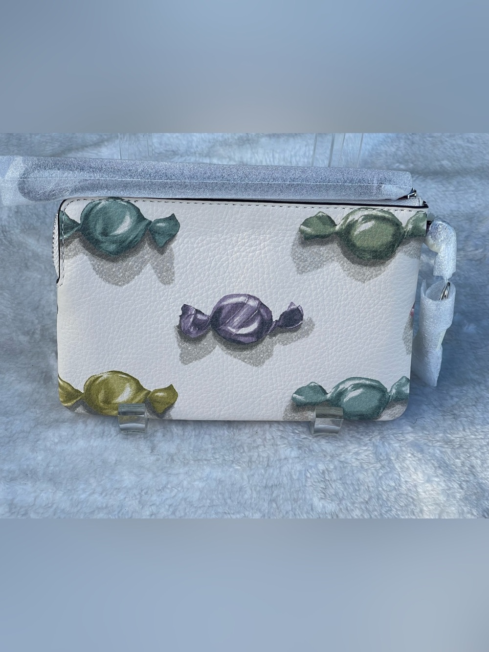 NWT Coach Chalk Jasmine Multicolor Candy Print Zip Wristlet - Picture 3 of 11